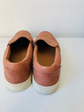 Frye Lilac Ivy Style Slip On Leather Light Brown Sneakers Size 7.5