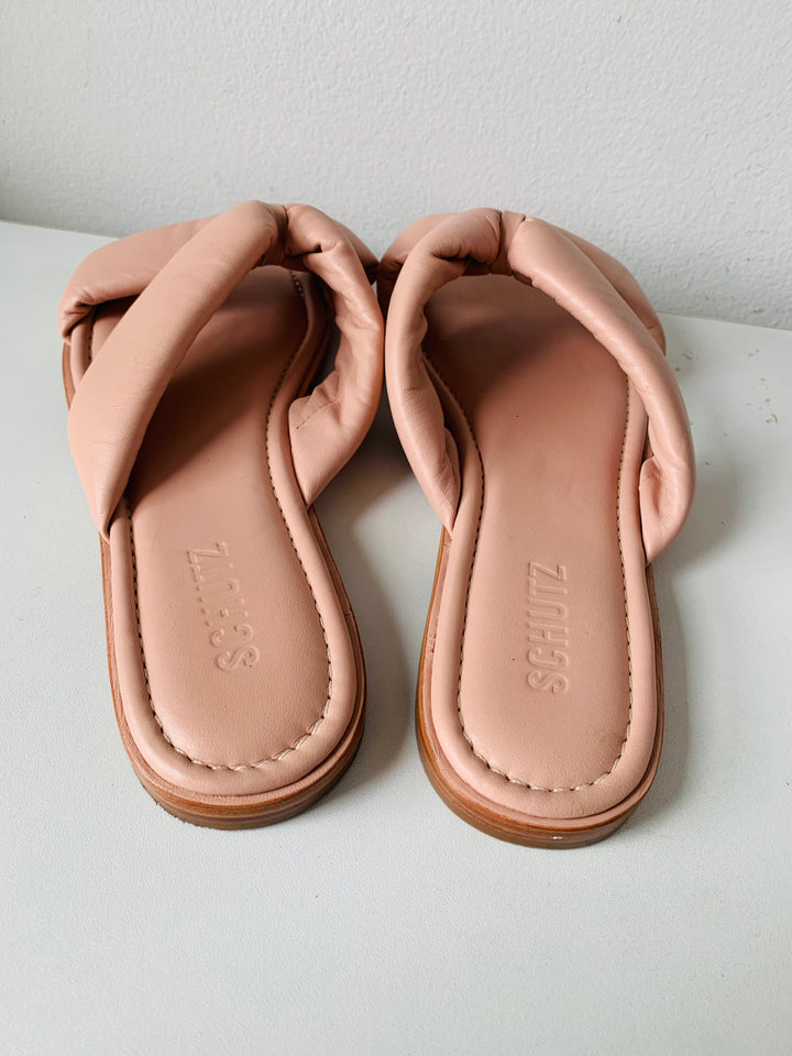 Schutz Fairy Slide Sandal In Blush Size 9.5