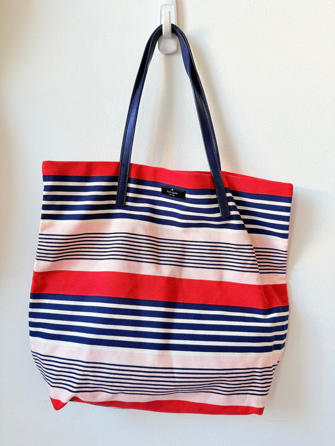 Kate Spade Striped Canvas Tote Bon Shopper