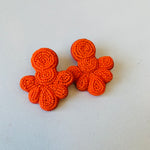 J. Crew Beaded Flutter Earrings in Orange