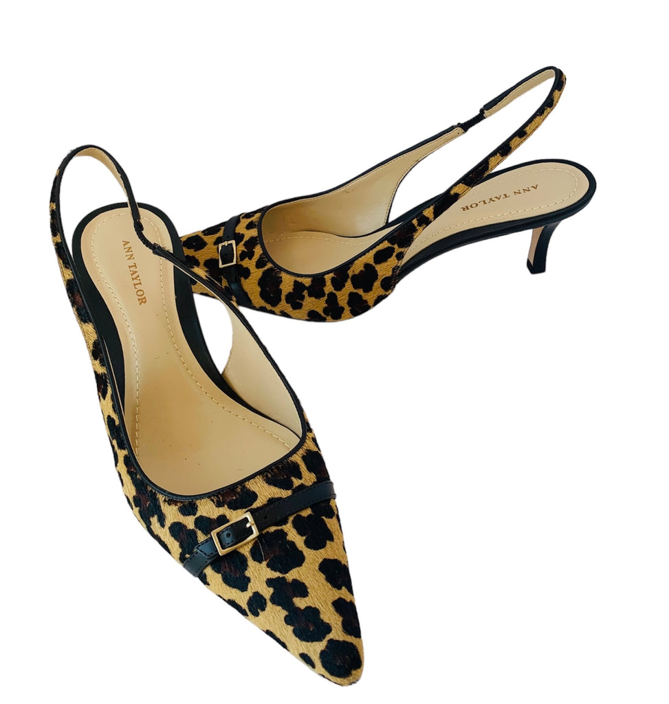 Cheetah slingback clearance shoes