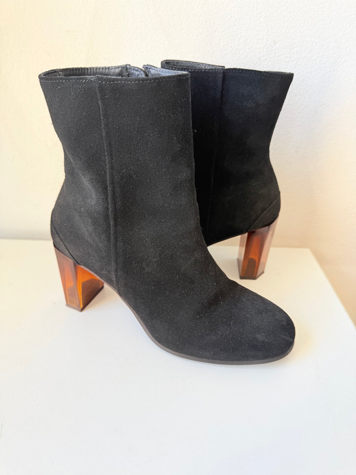 AllSaints Roka Black Suede Ankle Boots Size 40 (US 10)