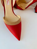 Kendall Miles CEO Pumps in Red Leather Size 37.5