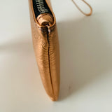 Micro-Pak Copper Pebble Grain Wristlet