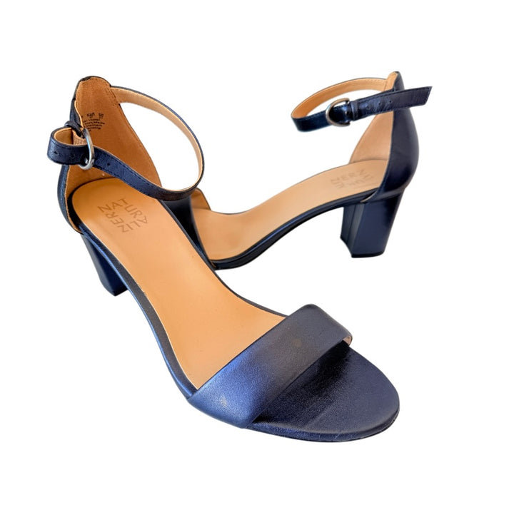 Naturalizer Blue Metallic Sandals Size 10