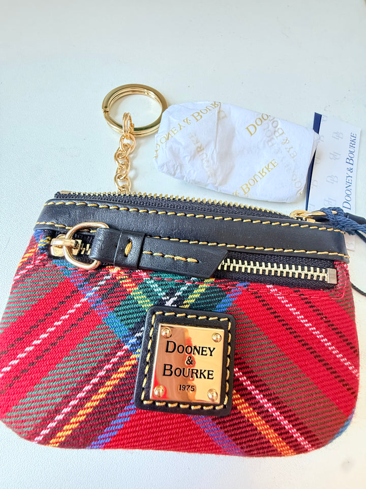 Dooney & Bourke Tartan Small Coin Case NWT