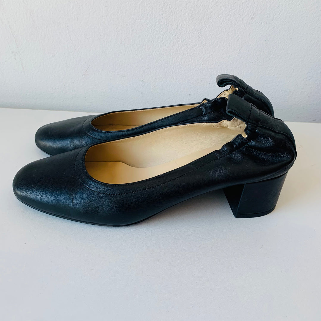 Everlane All Day Italian Black Leather Women’s Pump Size 9