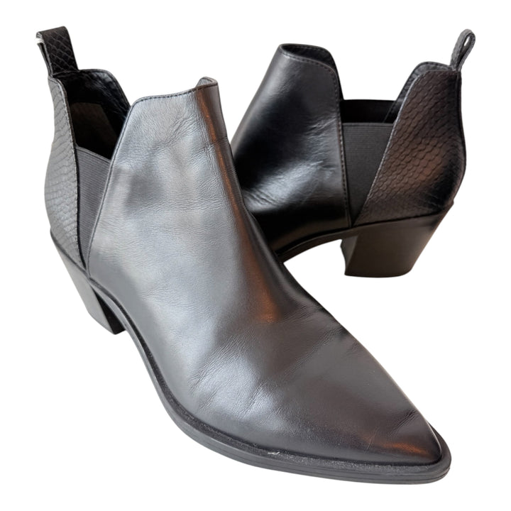 Dolce Vita Sonni Black Leather Ankle Boots Size 7