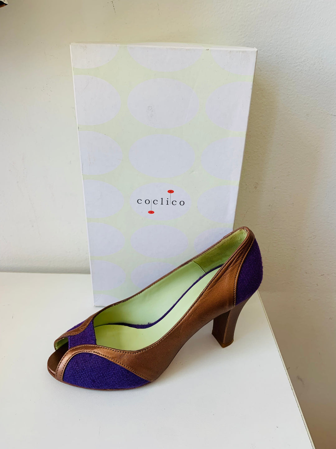 Coclico Selena Violette Peep Toe Pumps Size 37.5