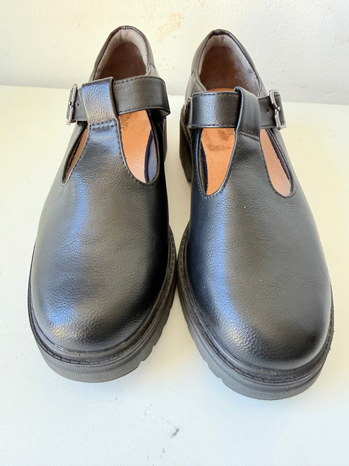 Dr Scholl’s Bring It Mary Jane Flats In Black Size 6