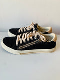 TAOS Black Zipper Sneakers Size 9