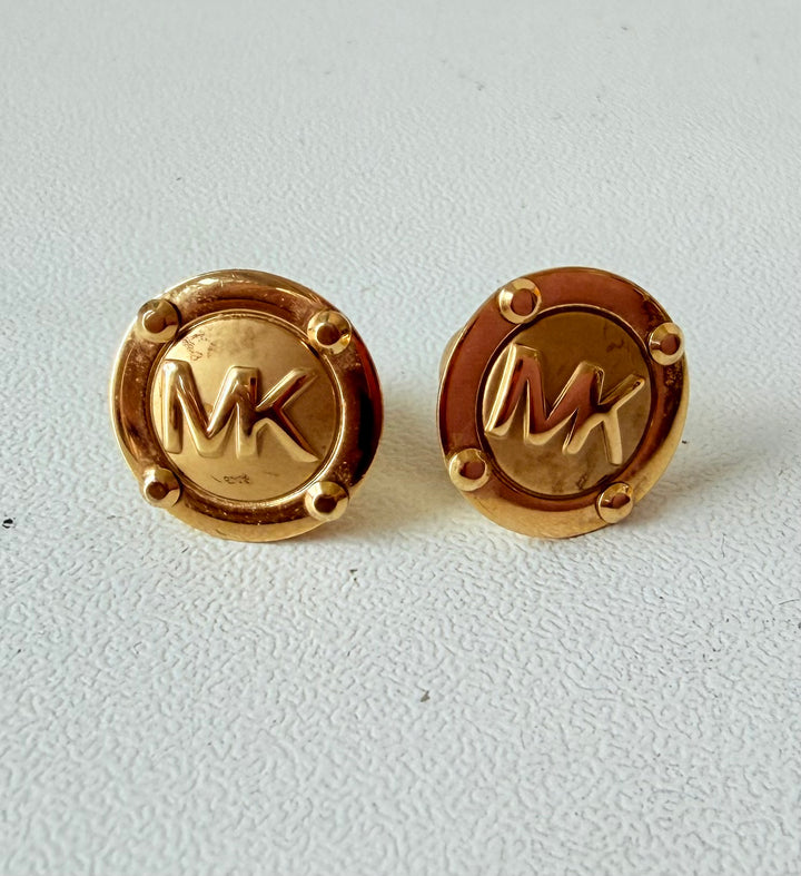 Michael Kors Goldtone Button Post Pierced Earrings