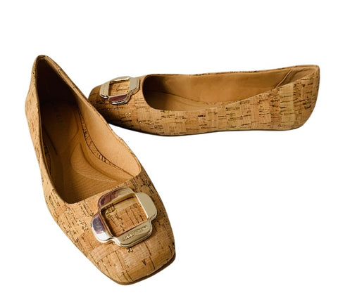 Anne Klein Aggie IFlex Cork Ballet Flats Size 7.5 New in Box