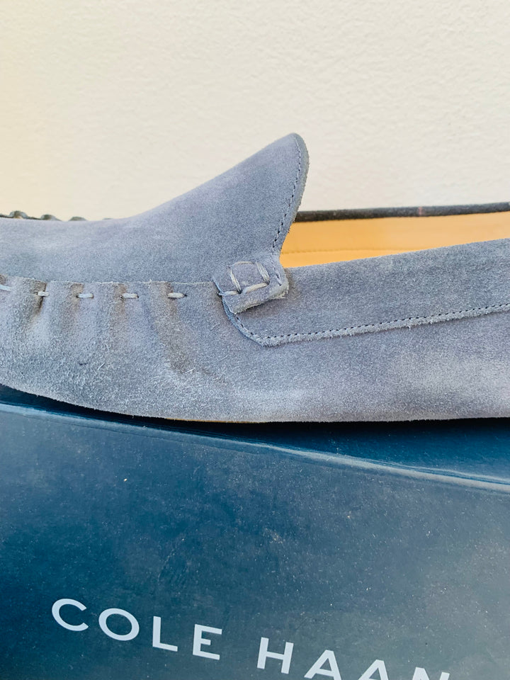 Cole Haan Evelyn Driver Moccasin in Ombré Blue Suede Size 9.5 New In Box