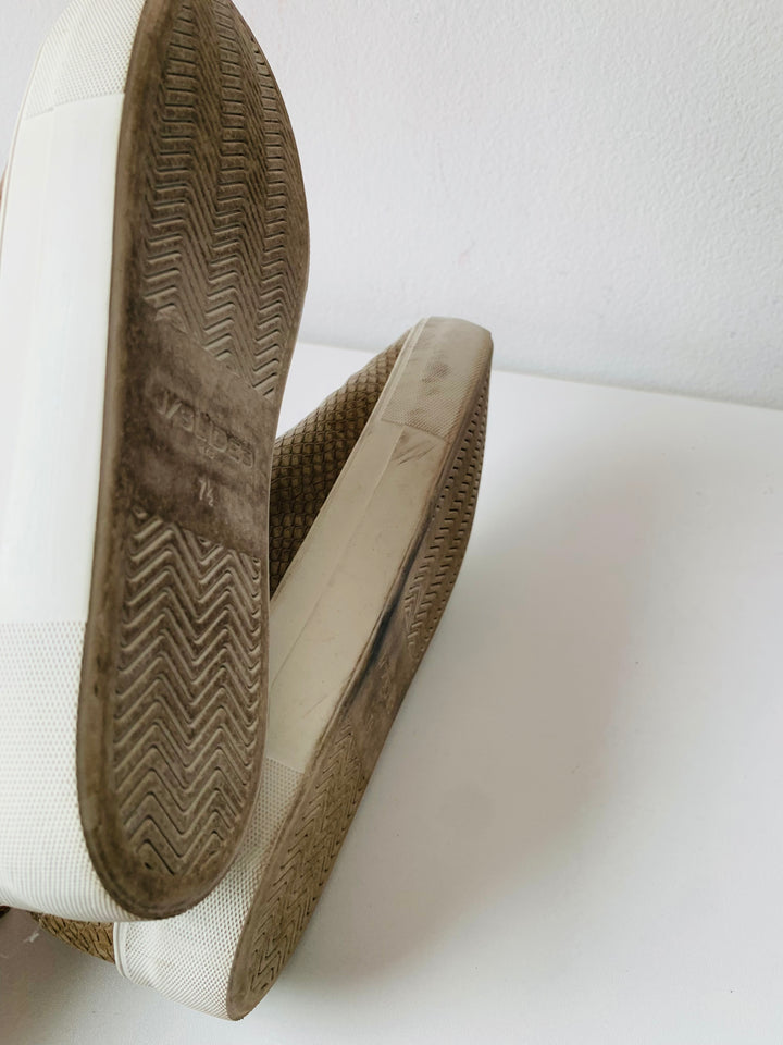 J Slides Ariana Slip On Snake Embossed Sneakers Size 7.5