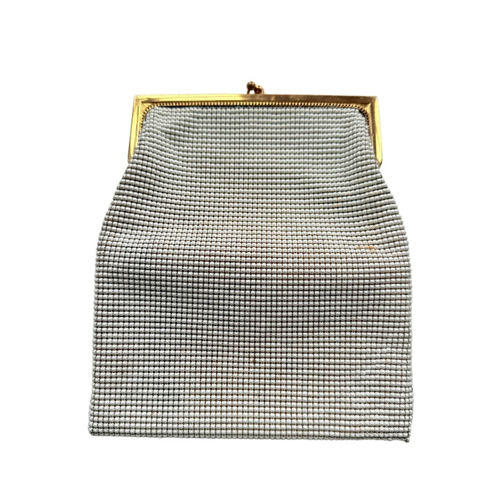 Vintage White Mesh Gold Frame Ladies Evening Bag