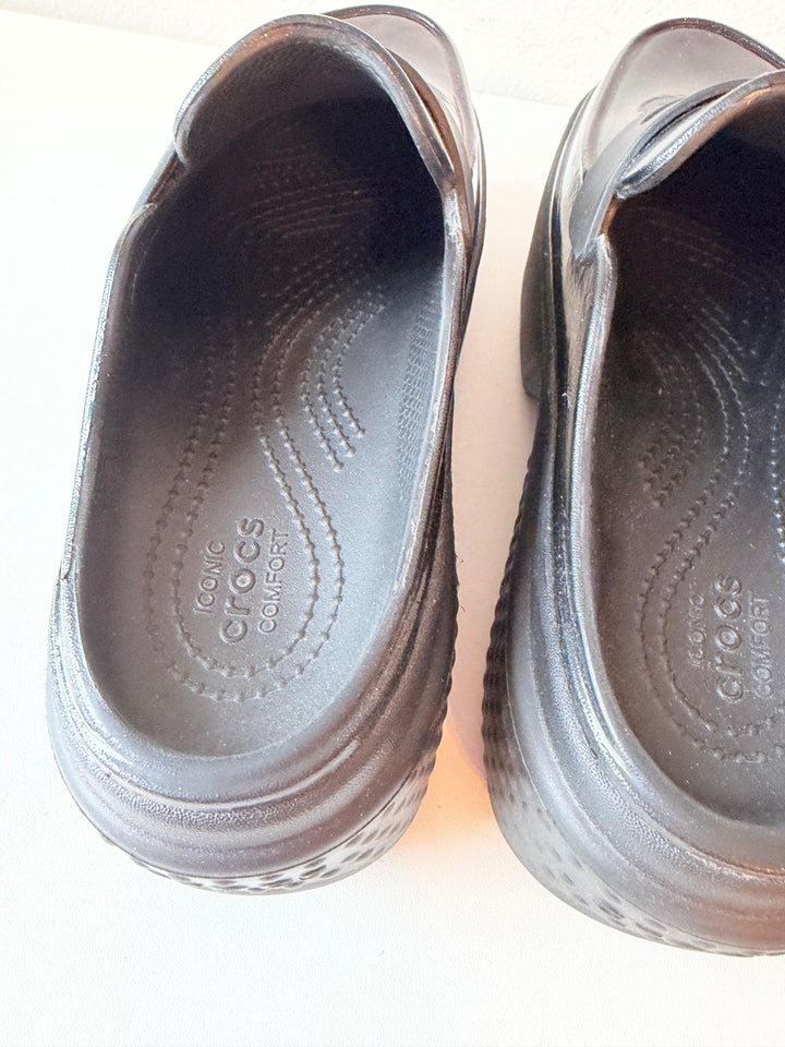 Croc’s Black Stomp High Loafer Size 6