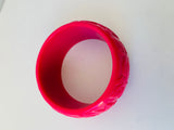 Vintage Super Chucky Hot Pink Plastic Bracelet