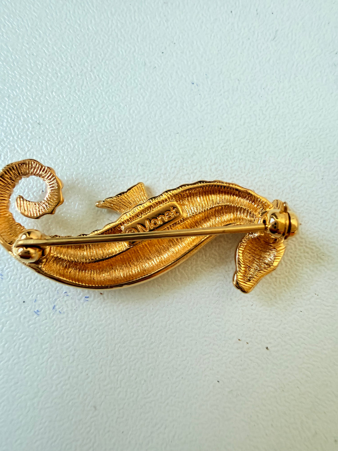 Monet Vintage Goldtone Sea Horse Brooch