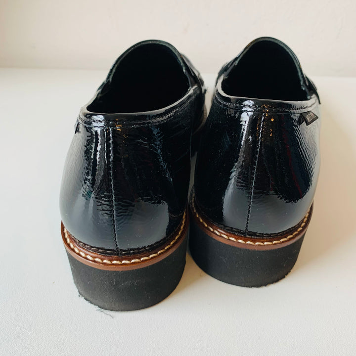 Mephisto Black Patent Leather Slip On Shoes Size 9.5