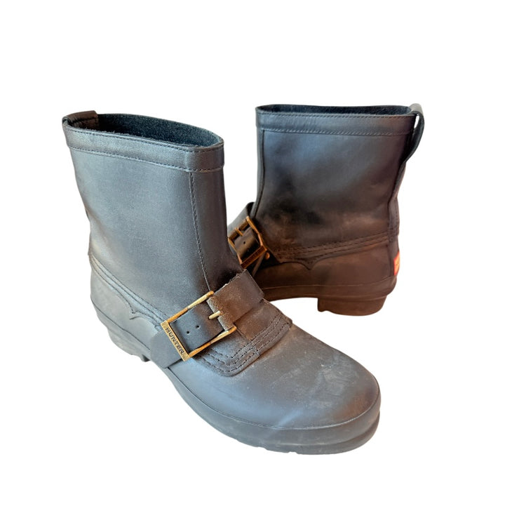 Hunter Light Black Moto Buckle Boots Women’s Size 9