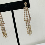 Vintage Chandelier Rhinestone Pierced Earrings