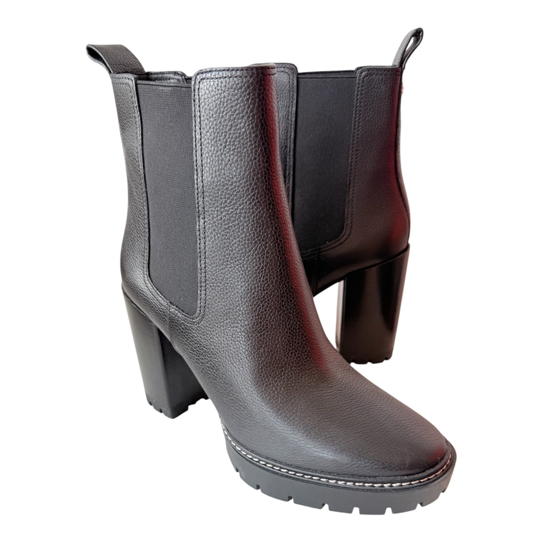 Tory Burch Perfect Black Chelsea Boots Lug 70mm New Size 10