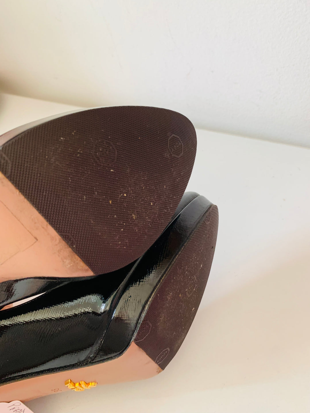 Prada Black Leather Pumps Size 38