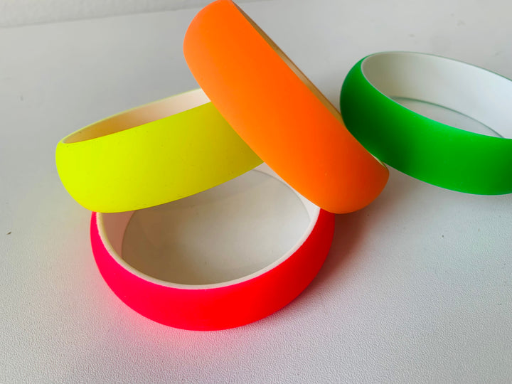 Neon Chunky Bangle Bracelet Set of Four