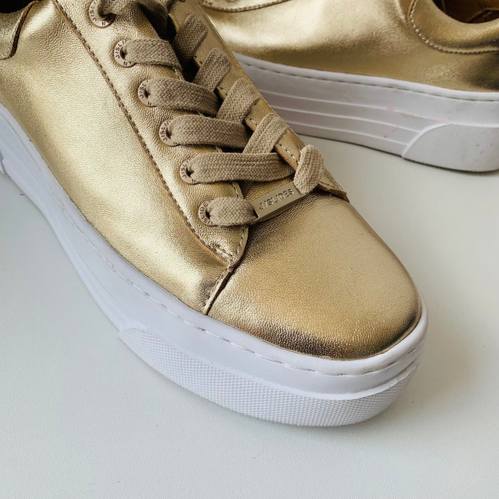 J/Slides Gold Metallic Sneaker Size 8.5