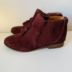 DV Dolce Vita Camira Bordo Burgundy Suede Ankle Boots Size 7.5