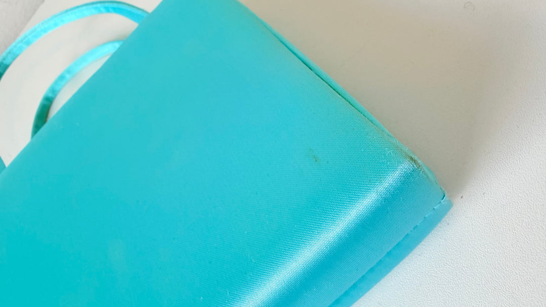 Indeed Aqua Blue Satin Evening Bag