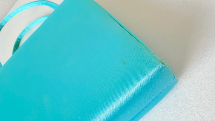 Indeed Aqua Blue Satin Evening Bag