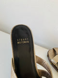 Stuart Weitzman Flex Blamic Heeled Metallic Mule Size 8.5