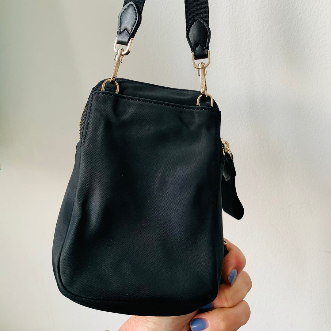 Kate Spade Chelsea Dual Crossbody Phone Nylon Handbag in Black
