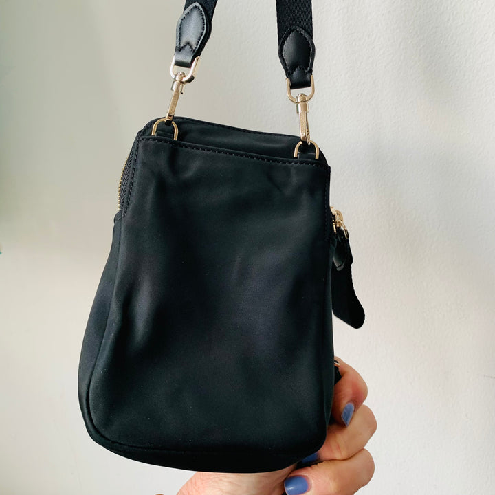 Kate Spade Chelsea Dual Crossbody Phone Nylon Handbag in Black