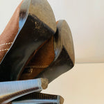 Guess Brown Suede Knee High Heeled Boots Size 8