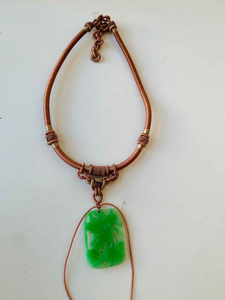 Asian Insipred Handmade Pendent Rope Necklace