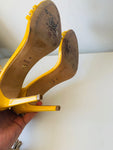 RAYE Yellow Patent Strappy Sandal Pump Size 10