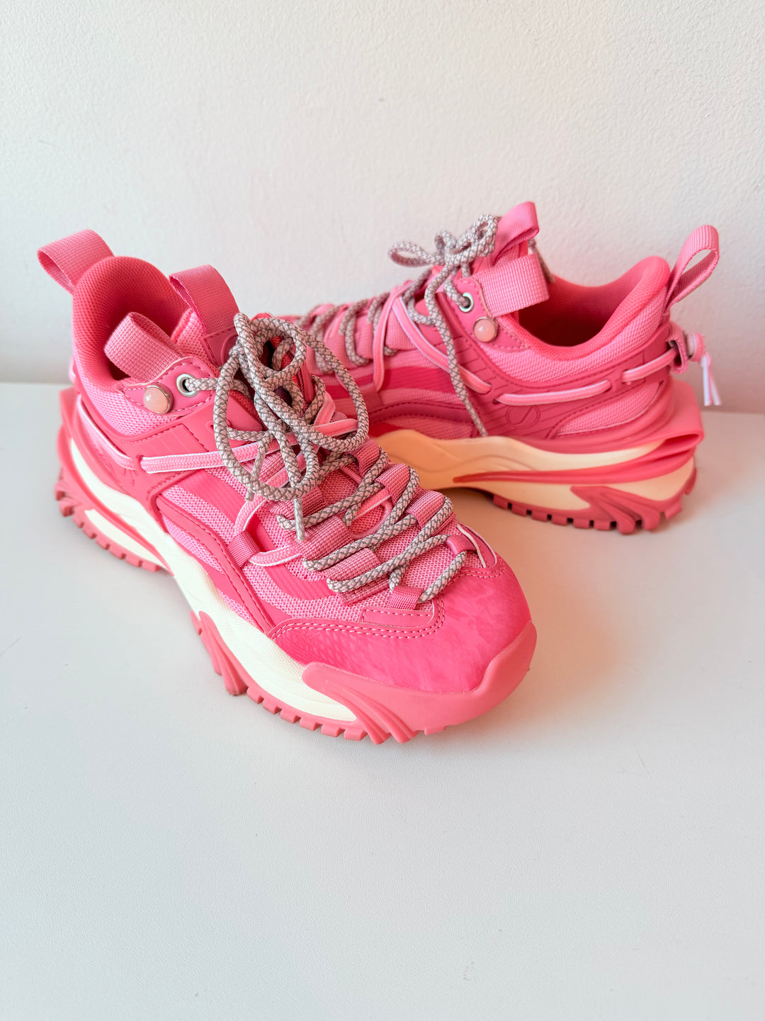 Javi Dominance Sneakers Pink/White Chunky Midsole Women’s Size 6.5