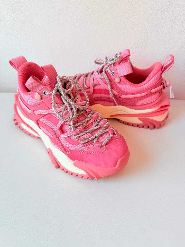 Javi Dominance Sneakers Pink/White Chunky Midsole Women’s Size 6.5