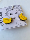 Le Chic Miami Banana Wood Pierced Earrings