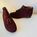 DV Dolce Vita Camira Bordo Burgundy Suede Ankle Boots Size 7.5