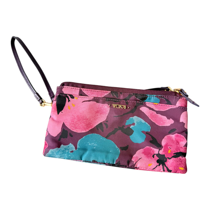 Tumi Voyager Dual Zip Floral Wristlet