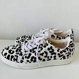 TopShop Black and White Platform Leopard Sneaker Low Top Size 6.5 NWT