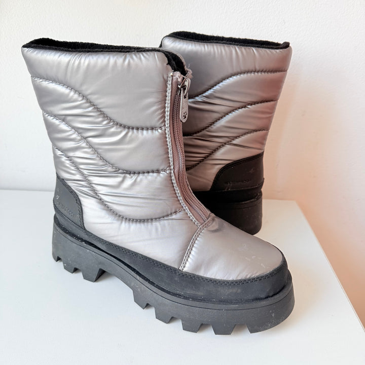 Cougar Silver Mettalic Waterproof Winter Boots Size 8
