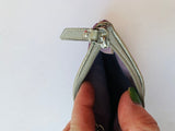 Coach Small Signature Metallic C Canvas Leather Trim Coin Purse in  Purple