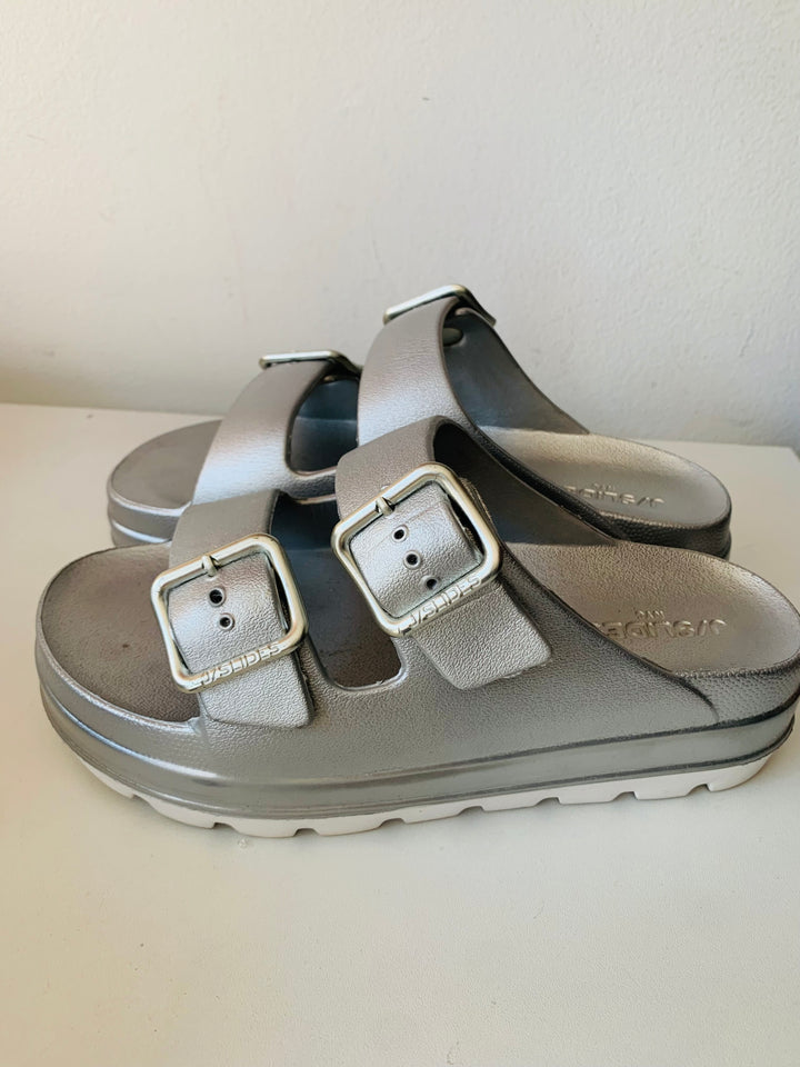 J/Slides Silver Metallic Sandal