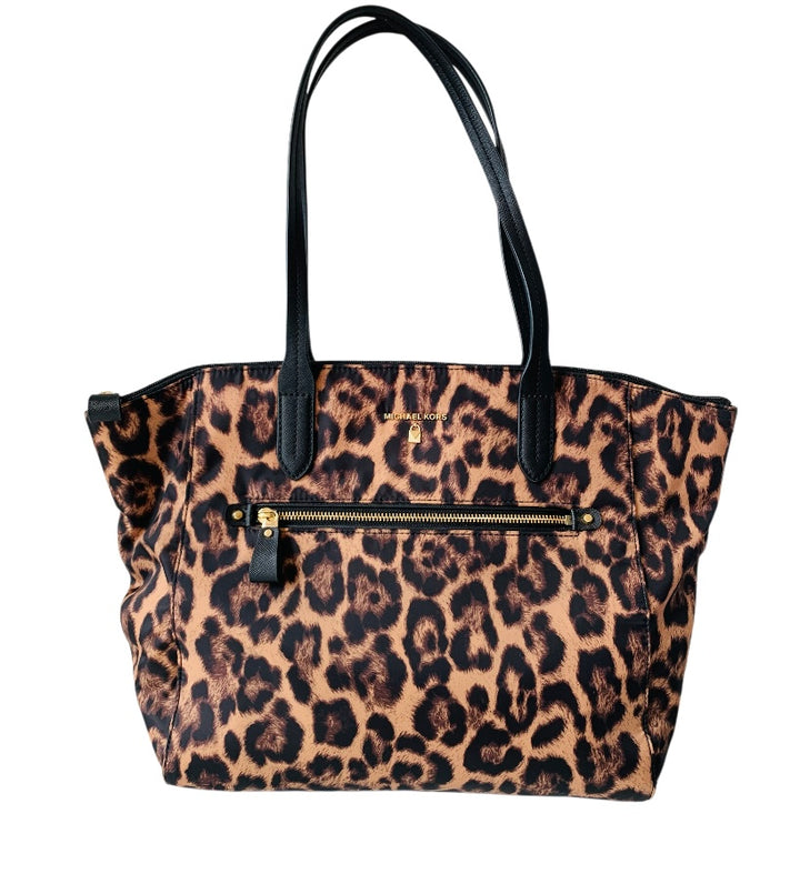 Michael Michael Kors Kelsey Medium Leopard Print Nylon Tote