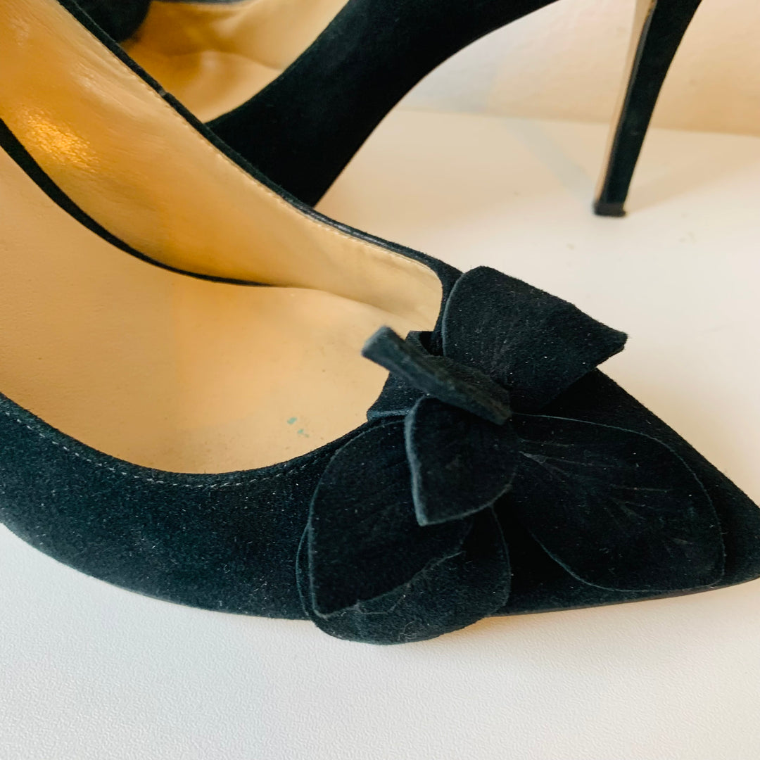 Ann Taylor Black Suede Pumps Size 8.5